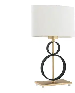 Lampy Argon 8373 - Stolná lampa PERSEO 1xE27/15W/230V 42 cm krémová/čierna 8373