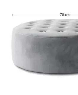 Taburetky NABBI Maia okrúhla taburetka svetlosivá