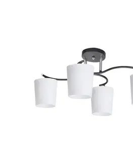 Svietidlá  Luster na tyči ESNYR 4xE27/40W/230V čierna/biela 34-22677
