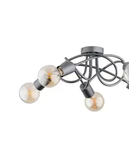 Svietidlá  Prisadený luster BOSTON 5xE27/15W/230V šedá 63193