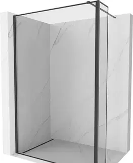 Sprchové dvere MEXEN/S - Kioto Sprchová zástena WALK-IN 90 x 30, čierny vzor, čierna 800-090-212-70-70-030