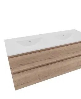 Kúpeľňový nábytok Koupelnová skříňka s umyvadlem Naturel Savona 118x53x44,8 cm dub Halifax mat SAVONA2120DH SAVONA2120DH