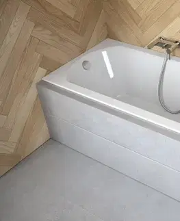 Vane BESCO - Obdĺžniková vaňa INTRICA SLIM - Nožičky k vani - Bez nožičiek, Rozmer vane - 170 × 75 cm VANINTRICA170SL