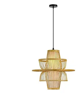 Svietidlá  08254L - Luster na lanku PINCHOS 1xE27/40W/230V pr. 45 cm bambus 08254L