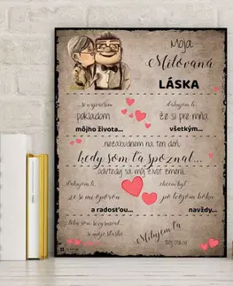 Tabuľky s venovaním (darčeky) Valentínsky darček - Personalizovaná tabuľka pre lásku vášho života