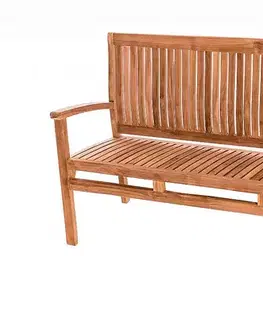 Záhradné lavice DEOKORK Záhradná teaková lavica HARMONY 150 cm