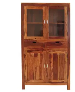 Príborníky Vitrína Amba 100x180x45 z indického masívu palisander