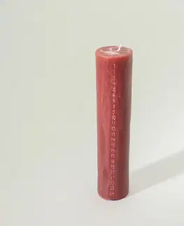 Vianočné dekorácie Burgundská adventná sviečka 25 cm