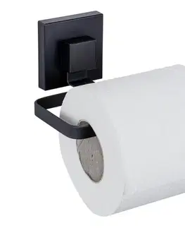Svietidlá WENKO 71447800 - Držiak toaletného papiera VACUUM-LOC QUADRO ED 14x11 cm čierny 71447800