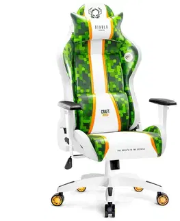 Otočné kreslá Otočné kreslo Normal Diablo X-One 2.0 biely/zelená