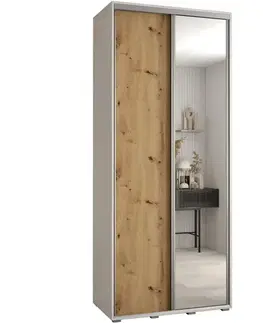 Šatníkové skrine Skriňa 45 Canaris 3 110 biela/artisan/silver