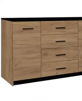 Komody do spálne Komoda CRAFT craft/čierna