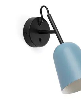 Svietidlá FARO Barcelona FARO 28274 - Nástenná lampa STUDIO 1xE14/8W/230V modrá/čierna 28274
