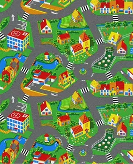 Metrážne koberce Metrážny koberec 4m Little Village 90. Tovar na mieru