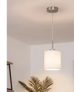 Svietidlá BRILAGI - LED luster na lanku NUBILA 1xE27/60W/230V pr. 14 cm biela EG32515+BG1586