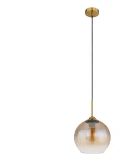 Svietidlá Globo 15788H - Závesné svietidlo JAMESSA na lanku 1xE27/60W/230V, mosadz 15788H