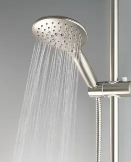 Sprchy a sprchové panely DEANTE - Lupo oceľový sprchový stĺp, 3-funkčný - so zmiešavacou batériou NLU_F1RK