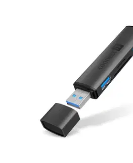 Predlžovacie káble CONNECT IT CHU-4060-AN - USB-A hub s čítačkou pamäťových kariet 4v1 CHU-4060-AN