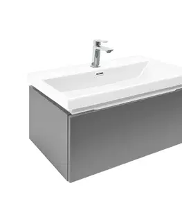 Kúpeľňový nábytok Kúpeľňová skrinka s umývadlom a batériou SAT Feel 60x30x44, 8 cm antracit mat SATFEEL60ANTU4BA SATFEEL60ANTU4BA
