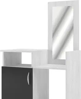 Kozmetický stolík SONATE toaletný stolík so zrkadlom, antracit/light artwood