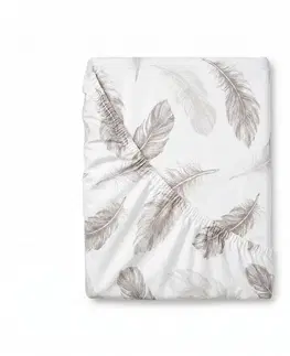 Plachty Kvalitex Bavlnené napínacie prestieradlo Shelby,biele, 160 x 200 cm, 160 x 200 cm