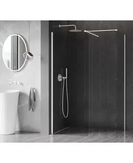 Sprchové dvere MEXEN/S - Kyoto-X Sprchová zástena WALK-IN 120 x 120, transparent 10 mm, biela 800-120-202-20-00-120-X