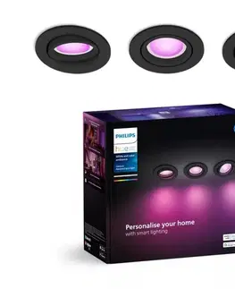 LED osvetlenie Philips - SADA 3xLED RGBW Stmievateľné podhľadové Hue CENTURA 1xGU10/4,2W/230V 8720169318977