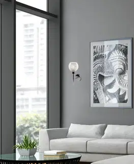 Nástenné svetlá Nástenná lampa ozzo chróm priehľadné tienidlo