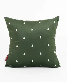 Dekoračné obliečky MKLozkoviny.sk Vianočná obliečka na vankúš Velvet 40 x 40 cm - Vianočná pohoda zelená-  -