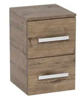 Kúpeľňový nábytok Kúpeľňová skrinka nízka SAT Cube Way 32,5x49,3x33 cm dub wellington CUBE3CHN32DW CUBE3CHN32DW