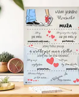 Tabuľky s venovaním (darčeky) Darčeky pre muža - Prekvapenie pre manžela - personalizovaná tabuľka
