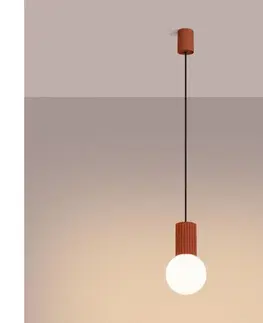 Svietidlá  SL.1729 - Luster na lanku HALO 1xG9/8W/230V pr. 12 cm oranžová SL.1729
