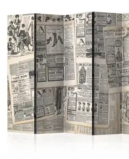 Paravány Paraván Vintage Newspapers Dekorhome