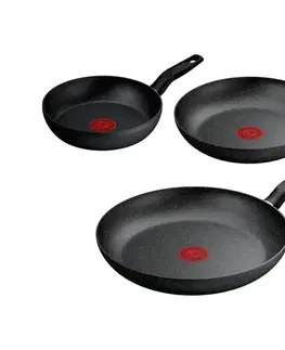 Panvice a hrnce Tefal - 3-dielna sada panvíc DARK ESAL G0069153