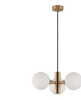 Svietidlá Viokef Lighting Luster na lanku GLOBE 3xE14/7W/230V zlatý 3094300
