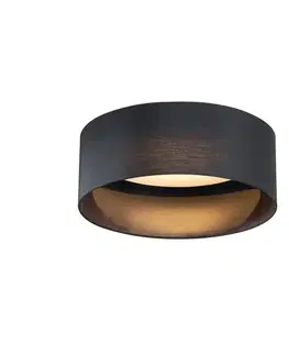Stropné osvetlenie Moderné stropné svietidlo čierne transparentné 40 cm vrátane LED 3-krokové stmievateľné - Sue