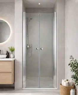 Sprchovacie kúty OLSEN SPA - Sprchové dvere VITORIA NEW - FARBA rámu - Hliník leštený, Rozmer A - 80, Smer zatvárania - Univerzálny Ľavé / Pravé, Výplň - Číre bezpečnostné sklo - 6 mm OLBENW102680CC