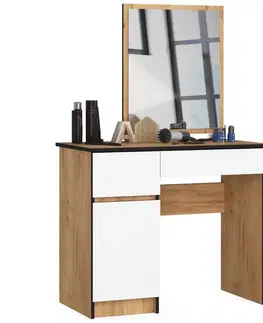 Kozmetický stolík Toaletný stolík PAVEL500L, dub craft / biely