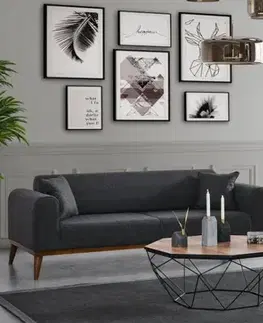 Pohovky a gauče Trojmiestna rozkladacia pohovka Cofi 3 Seater - Anthracite