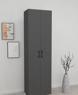 Šatníkové skrine SOFT 8 dvojdverová komoda, antracit