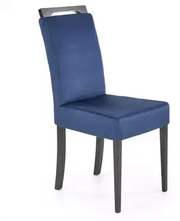Čalúnené stoličky Stolička Clarion 2 drevo/velvet čierna/monolit 77