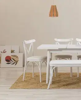 Jedálenské stoly Extendable Dining Table Vina - White