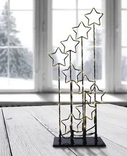 Vianočné dekorácie DecoKing Vianočná LED dekorácia s hviezdami, 16 cm