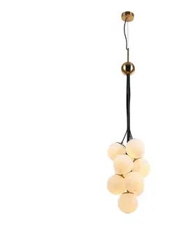 Svietidlá  109004 - Luster na lanku GRAPES 10xE27/7W/230V bronz/biela 109004