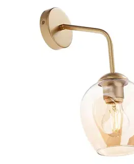 Svietidlá Redo 01-2617 - Nástenná lampa PIERCE 1xE27/42W/230V zlatá/dymová 01-2617