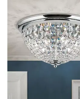 Svietidlá Orion DLU 1840/47-Krištáľové str. svietidlo PLAFOND 6xE27/40W/230V pr.47 cm chróm DLU 1840/47 chrom