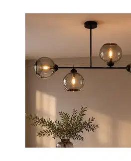 Svietidlá BRILAGI - Prisadený luster DIOR 4xE27/60W/230V čierna/dymovošedá 59-026B