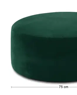 Taburetky NABBI Binero okrúhla taburetka tmavozelená