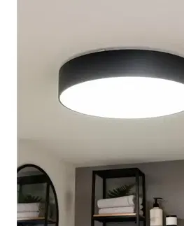 Svietidlá BRILAGI - Kúpeľňové stropné svietidlo POOL 5xE27/15W/230V priemer 60 cm IP54 čierna FG-R600-E27-BLK