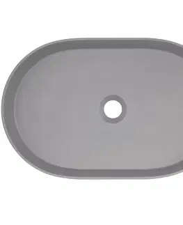 Sanitárna keramika DEANTE - Silia metallic grey Granit umývadlo, oval CQS_SU6S